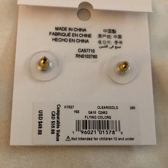 Kate Spade Flying Colors Marquise & Round Clear CZ Cluster Stud Earrings NWT - Picture 11 of 12